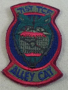 US Air Force 71st TCF - Tactical Control Flight Cut Edge Patch " Alley Cat " - Picture 1 of 1