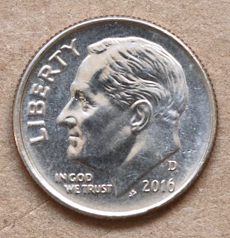 2016 D Roosevelt Dime BU Cover