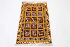 3 x 4 ft Carpet Kilim Small Afghan Hand Knotted Rug Bathroom Rug Doormat Kilim - Picture 1 of 9