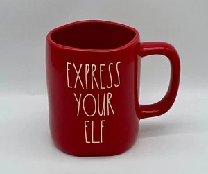 Tazza Rae Dunn Farmhouse EXPRESS YOUR ELF rossa vacanze di Natale 22 oz nessun danno - Foto 1 di 8