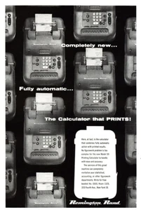 1955 Remington Rand: Calculator That Prints Vintage Print Ad - Picture 1 of 1