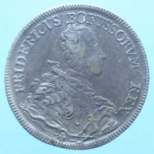 GERMANIA PRUSSIA TALLERO 1751 ARGENTO SILVER COIN BB CURRENCY COLLEZIONE - Imagen 1 de 2