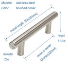 30Pack Brushed Nickel Kitchen Cabinet Pulls Stainless Steel Drawer T Bar Handles