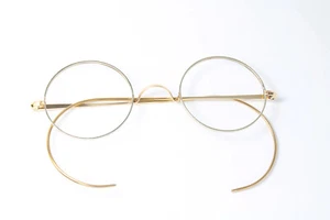 B&S Runde 14K Gold Filled 40-22 Vintage Eyeglasses Gespinstbügel - Bild 1 von 10