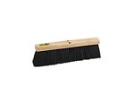 Black Indoor Push Broom Head – Heavy Duty Hardwood Block – Polypropylene 12"