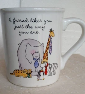 Hallmark Friends Coffee Mug "A Friend Always Sees the Best in You" Zoo Animals - Picture 1 of 8