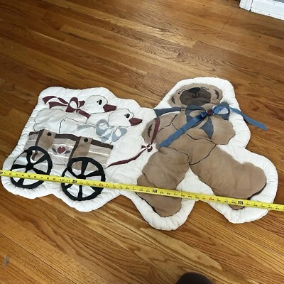 Edredón acolchado Daisy Kingdom Inc 1984 corte y costura, acabado vintage 3 piezas Foto 1 de 4