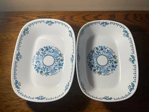 Vtg Noritake Progression China Blue Moon Set Of 2 Serving Bowls - Picture 1 of 8