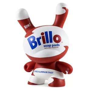 Kidrobot x Andy Warhol The Brillo Masterpiece 8" Dunny Art Toy Figure White MINT - Picture 1 of 6