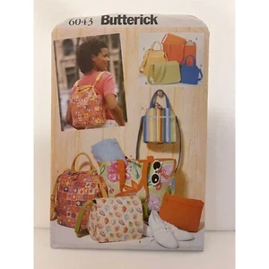 #6043 Butterick Wende Handtaschen Rucksack Schnittmuster - Bild 1 von 4
