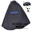 Gear Gaiter For Ford Mondeo MK3 03-06 Leather "Mondeo" Blue Embroidery