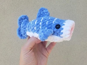 Whale Shark Plush Handmade Crochet  Amigurumi Plushie Shark Stuffed Toy - Picture 1 of 11