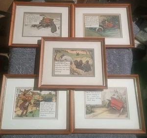 5x framed Chas Crombie Prints. - Picture 1 of 6