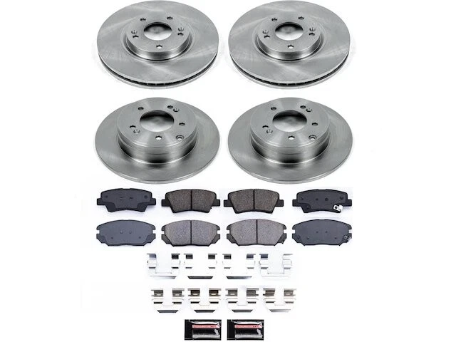 43BW53T Front and Rear Brake Pad and Rotor Kit Fits 2009-2010 Hyundai Sonata - Изображение 1 из 1