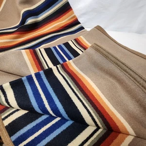 Pendleton Beaver State Wool Blanket Gray Horse Khaki 64 x 72 Serape Twin USA NWT - Picture 1 of 19