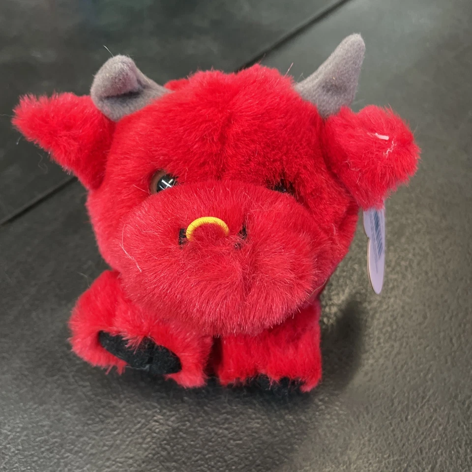 Swibco Puffkins Plush Stuffed Animal Red Bear Kisses Vtg 1994 w/ Eartag - Image 1 of 1