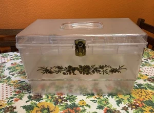 Vintage Wilson WIL-HOLD Klar Kunststoff Nähkästchen Aufbewahrung Make-up Bastelgarn 60er 70er - Bild 1 von 10