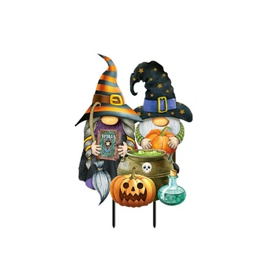 Briarwood Lane Halloween Gnomes Metal Art - Image 1 of 3