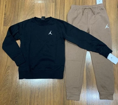 Nike Air Jordan Maglione Ragazzo Ragazzo PANTALONE Tuta Nero Taglia 10/12 (M) Nuovo - Immagine 1 di 4