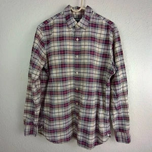 Claiborne Men's Slim Fit Long Sleeve Button Down Plaid Shirt Size M 100% Cotton - Picture 1 of 6