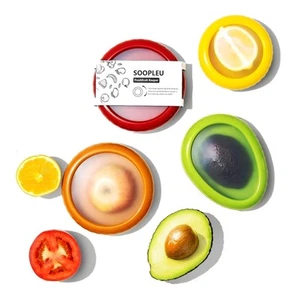Avocado Saver and Tomato Holder - Set of 4 Reusable Storage Containers for Fr... - Picture 1 of 7