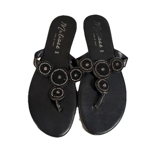 Matisse Sandalen Damengröße 9 schwarz Riemen hergestellt in Italien Leder - Bild 1 von 5
