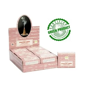 Satya Positive Vibes Duft Masala Räucherkegel Dhoop Kegel 12er Pack je 10 Zapfen - Bild 1 von 5