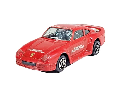 Coche modelo Bburago Porsche 959 rojo diecast escala 1:43 vintage años 80 sin caja. Foto 1 de 4