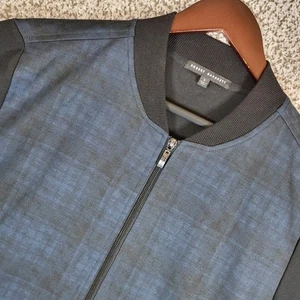 Robert Barakett Wind Hill Full Zip Jacket Mens Large Blackwatch Plaid Bomber - Picture 1 of 11