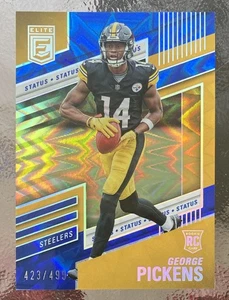 2022 Elite George Pickens Blue Status Rookie Card #’d 423/499 - Bild 1 von 1