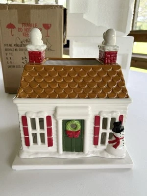 Bath & Body Works 2010 Harry Slatkin & Co Christmas House Candle Holder Luminary - Image 1 of 4