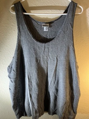 Camiseta sin mangas gris malla vintage para hombre grande ediciones básicas años 90 camisa musculosa Foto 1 de 3