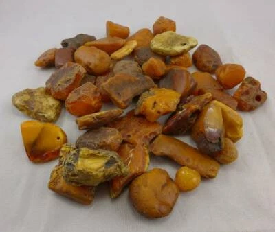 332,0 Gramm 43 natural Baltic Butterscotch Amber Roh Bernsteine - Bild 1 von 4