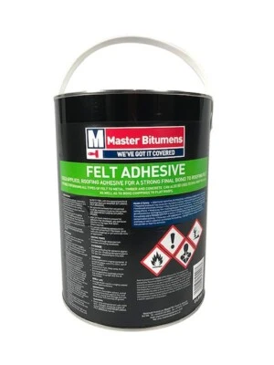 MASTER BITUMEN Bitumen Roof felt Adhesive Cold Applied Strong final Bond for Roof Felt 5L