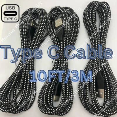 USB C Type C Fast Charger Cable Charging Cord 10FT For Samsung S8 S9 S10 Android - Image 1 of 4