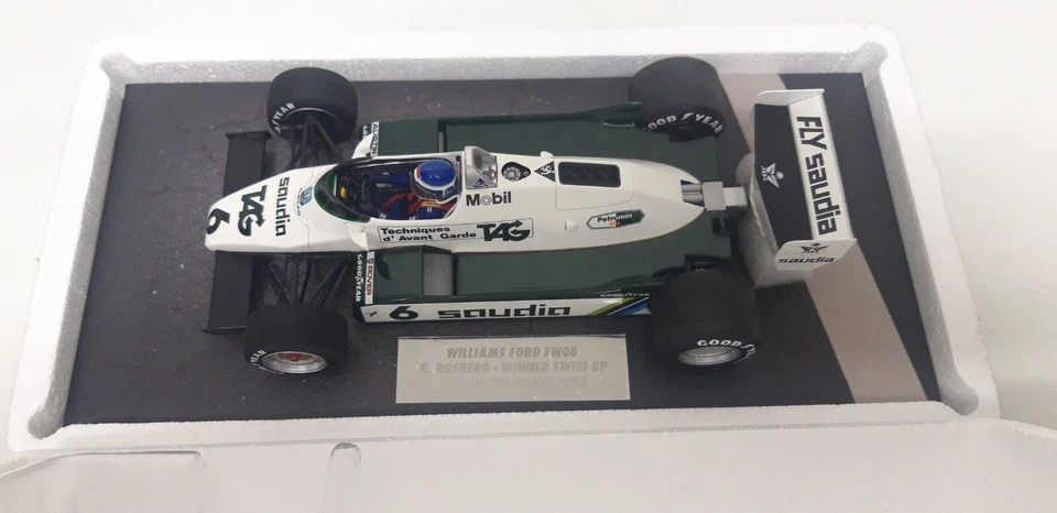 1/18 WILLIAMS FORD FW08 #6- WORLD CHAMP.  1982 -K. ROSBERG-MINICHAMPS - Immagine 1 di 4