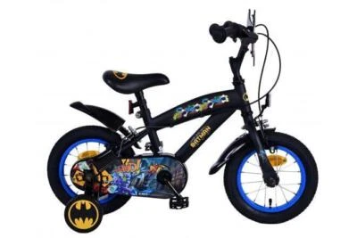 B-Ware 12 Zoll Kinderfahrrad Schwarz Batman 3-4,5 Jahre mit Stützrädern - Bild 1 von 4