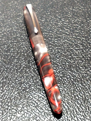 VERMILLION AND CHARCOAL EDISON ORO 18K 750 PLUMA ESTILOGRÁFICA FINA FLEXIBLE NUEVA EN CAJA DE COLECCIÓN Foto 1 de 4