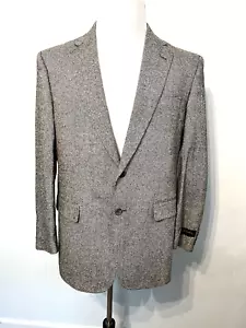 Neu mit Etikett Hunt Valley 100 % Seide schwarz weiß Tweed Sport Mantel Jacke 2 Knöpfe Gr. 40R - Bild 1 von 13