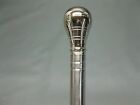 Hiking Design Silver Button Handle Working Luxury Stainless Steel Walking Stick