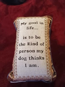 Tapestry dog themed throw pillow - Picture 1 of 2