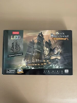 CubicFun Queen Anne's Revenge Blackbeard's Ship LED 3D Model - Image 1 of 4