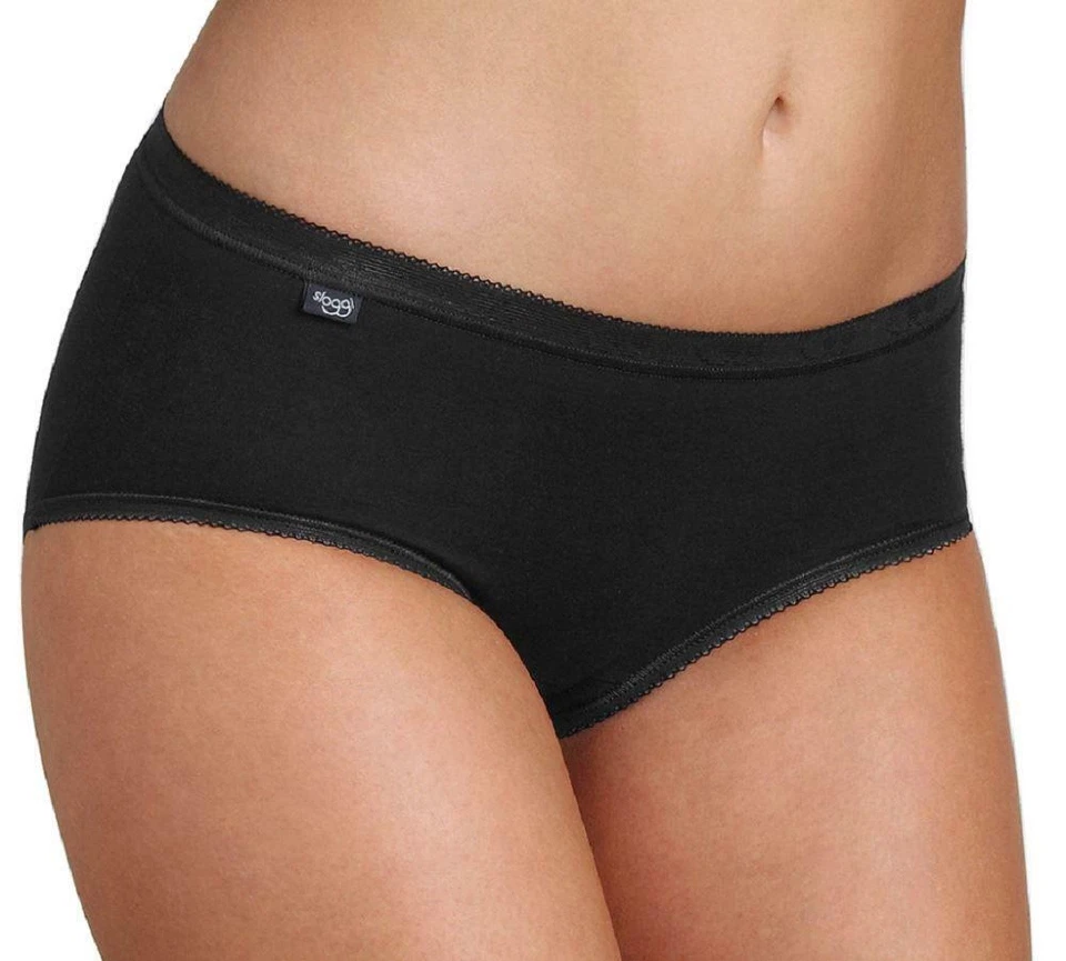 De Algodón Braga Media Blanco o Negro Sloggi Básico + 4 Paquete - Imagen 1 de 1