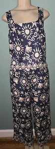 C&C California 100% Linen Set Crop Top and High Waist Wide Leg Pants Size Small - Picture 1 of 7