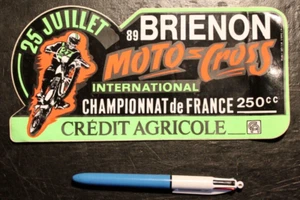 Autocollant/Sticker - Moto-Cross Championnat de France 250cc - BRIENON - 1989 - Foto 1 di 2
