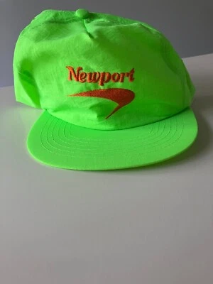 Gorra de béisbol Newport verde neón con logotipo Swoosh naranja (estilo B) Foto 1 de 4