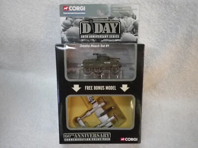 2004 Corgi D-Day Omaha Beach 1 P-38 Lightning CSCW17006 - Image 1 of 4