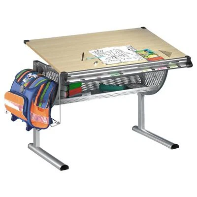 Kinderschreibtisch Schreibtisch für Kinder Schüler Jugend höhenverstellbar Buche - Bild 1 von 3