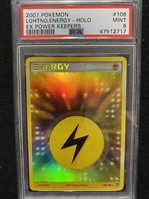 2007 Pokemon EX Power Keepers Lightning Energy Holo 106/108 PSA 9 Mint - Image 1 of 2