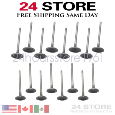 16Pcs New Intake & Exhaust Valves Set For CHEVROLET EQUINOX 2.4L 2012-2017 - Image 1 of 4